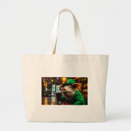 Bolsa Tote Grande porco no saco do pub