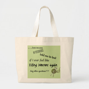 Bolsa Tote Grande Porque o meu psiquiatra me disse para me beijar