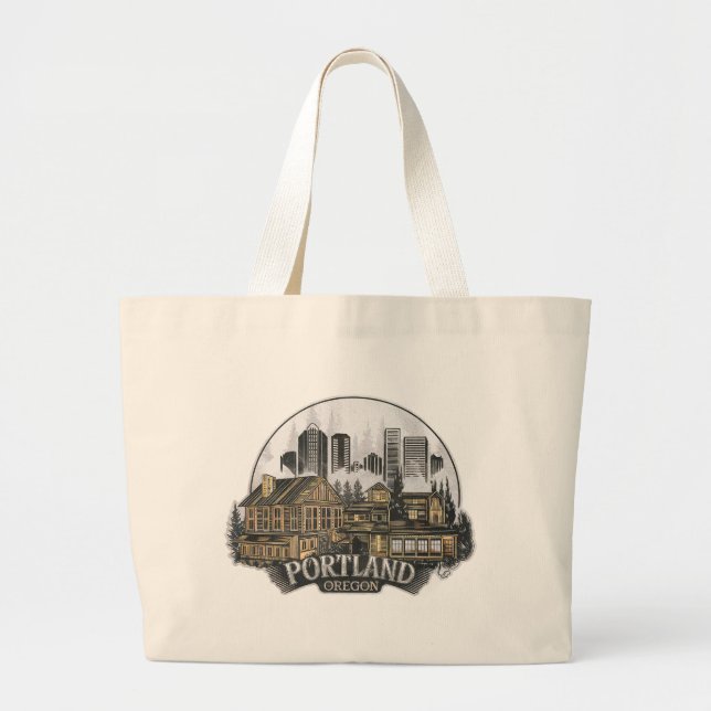 Bolsa Tote Grande Portland City Oregon USA (Frente)