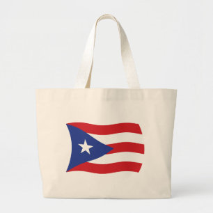 Bolsa Tote Grande Porto Rico Flag Tote Bag