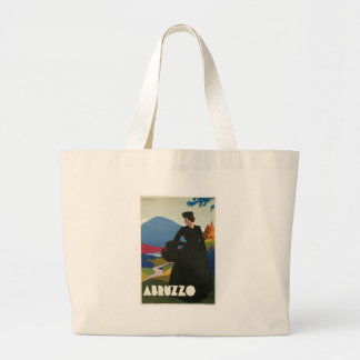 Bolsa Tote Grande Poster das viagens vintage de Abruzzo, Italia