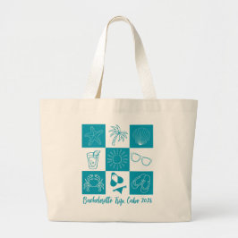 Bolsa Tote Grande Praia Bachelorette Turquoise