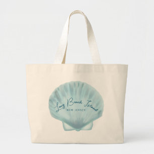 Bolsa Tote Grande praia de concha azul
