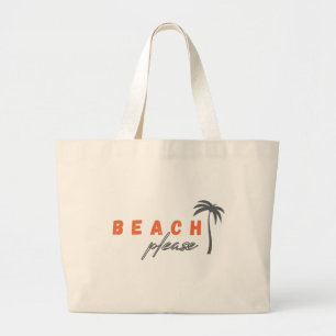 Bolsa Tote Grande praia, por favor. palmeira. Bolsas bolsas