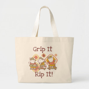 Bolsa Tote Grande Prenda-o e rasgue-o que Skateboarding