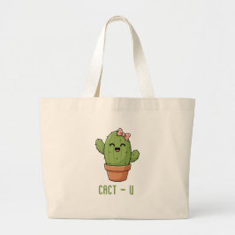 Bolsa Tote Grande Presente de Aniversário de Casal de Cactus Engraça
