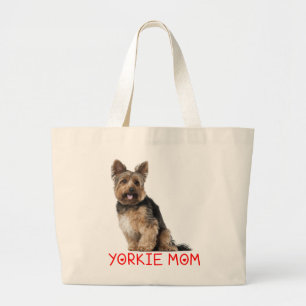 Bolsa Tote Grande Presente de Cachorro Yorkie Mãe Cachorrinho Yorksh