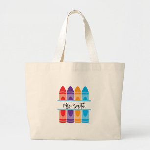 Bolsa Tote Grande Presente de Canvas de professor personalizado para