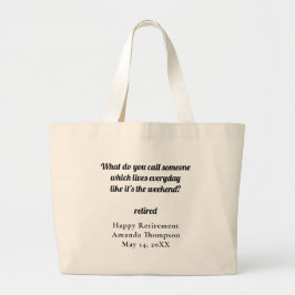 Bolsa Tote Grande Presente de Reforma Engraçado Personalizado