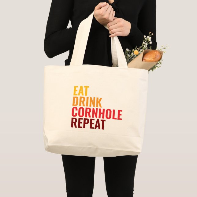 Bolsa Tote Grande Presente Divertido Gradiente de Cor para Amante de (Frente (produto))