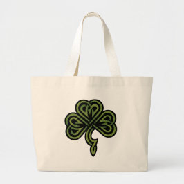 Bolsa Tote Grande Presente irlandês do trevo