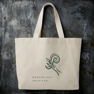 Bolsa Tote Grande Presente Leitor de Jardim de Academia Dark Botânic