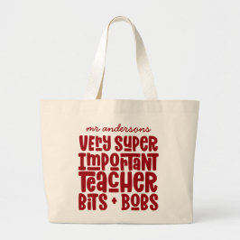 Bolsa Tote Grande Presente muito importante para a tipografia modern
