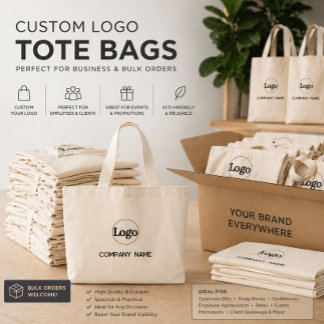 Bolsa Tote Grande Presente Promocional de Marca Comercial com Logoti