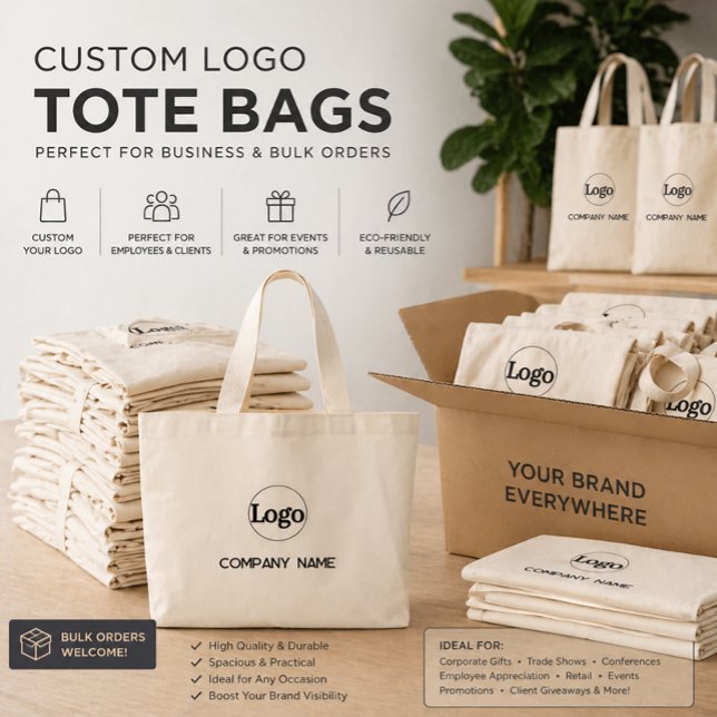 Bolsa Tote Grande Presente Promocional de Marca Comercial com Logoti (Criador carregado)