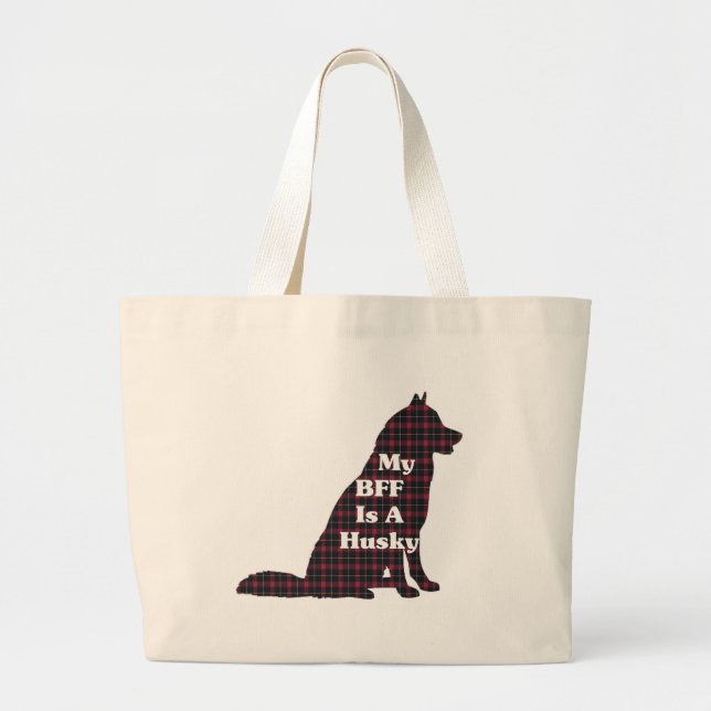 Bolsa Tote Grande Presentes BFF Siberianos HUSKY (Frente)