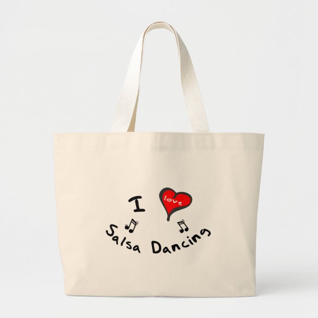 Bolsa Tote Grande Presentes da dança da salsa - dança da salsa do (Frente)