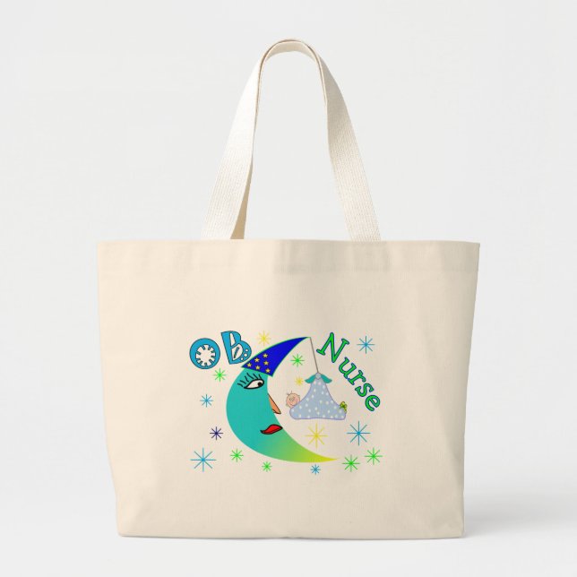 Bolsa Tote Grande Presentes da enfermeira de OB (Frente)