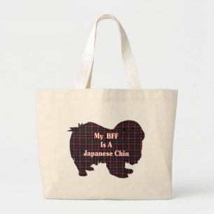 Bolsa Tote Grande Presentes de BFF de queixo Japonês