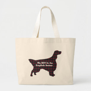 Bolsa Tote Grande Presentes de BFF do Setter Inglês