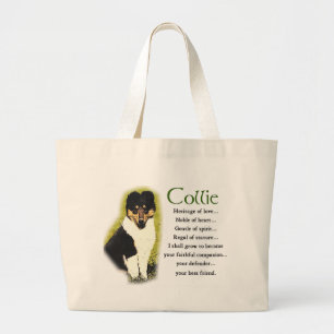 Bolsa Tote Grande Presentes de Collie em Massa Tripla