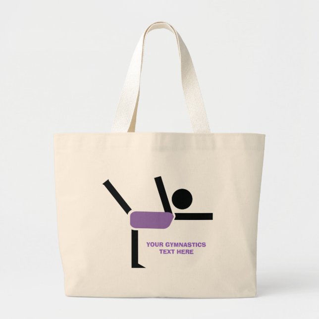 Bolsa Tote Grande Presentes de ginástica, personalização do executor (Frente)