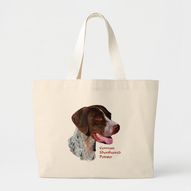 Bolsa Tote Grande Presentes de ponteiro abreviado alemão (Frente)