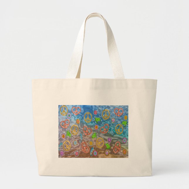 Bolsa Tote Grande Presentes de Roupa de vida no oceano Pacífico retr (Frente)