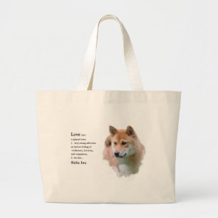 Bolsa Tote Grande Presentes de Shiba Inu