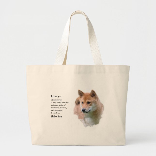 Bolsa Tote Grande Presentes de Shiba Inu (Frente)