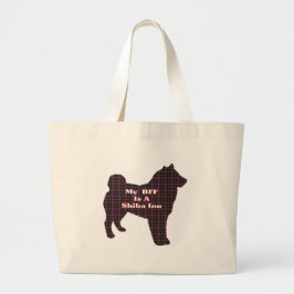 Bolsa Tote Grande Presentes de Shiba Inu BFF