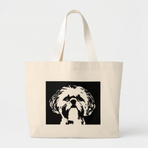 Bolsa Tote Grande Presentes de Shih Tzu - saco