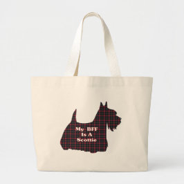 Bolsa Tote Grande Presentes de Terrier BFF escoceses