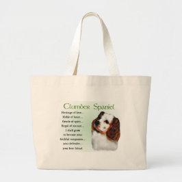 Bolsa Tote Grande Presentes do Clumber Spaniel