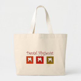 Bolsa Tote Grande Presentes do higienista dental, design de 3 dentes