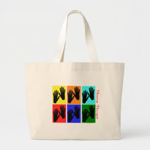 Bolsa Tote Grande Presentes do pop art do terapeuta da massagem