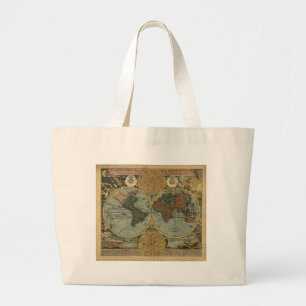Bolsa Tote Grande Presentes do saco do carregar do mapa de Velho