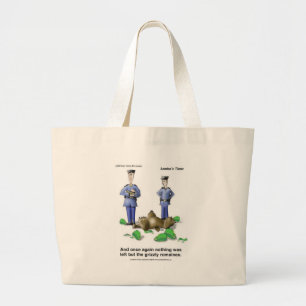 Bolsa Tote Grande Presentes e Camisetas de Cartoons Cinzentos Romeno