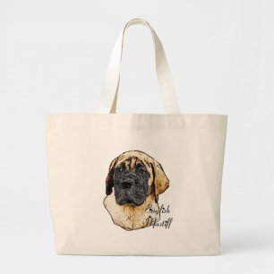 Bolsa Tote Grande Presentes ingleses da arte do Mastiff