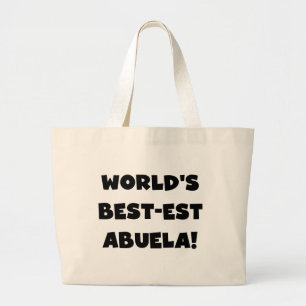 Bolsa Tote Grande Presentes preto e branco do Melhor-est Abuela do