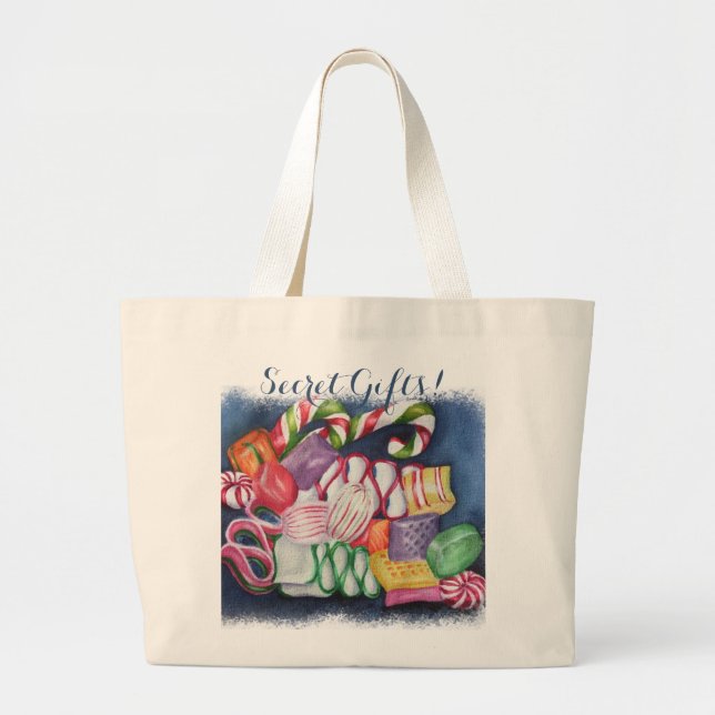 BOLSA TOTE GRANDE PRESENTES SECRETOS DE NATAL DE NATAL (Frente)