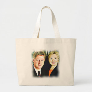 Bolsa Tote Grande Presidente Bill Clinton e Presidente Hillary Clint