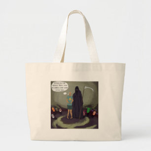 Bolsa Tote Grande Preso no Meio Com a Morte Funny
