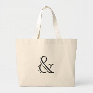 Bolsa Tote Grande Preto gravado academia do Ampersand