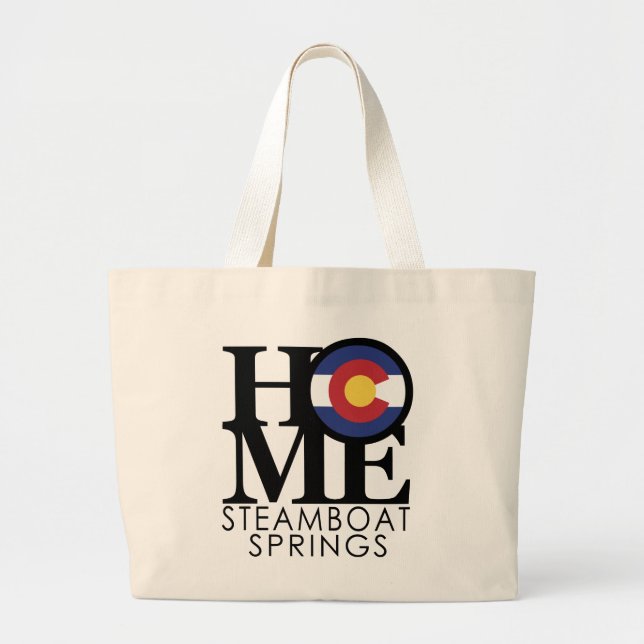 Bolsa Tote Grande PRIMAVERA de barco a vapor para uso doméstico (Frente)