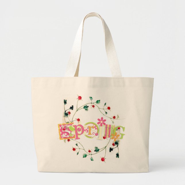 Bolsa Tote Grande Primavera Tote Bag (Frente)