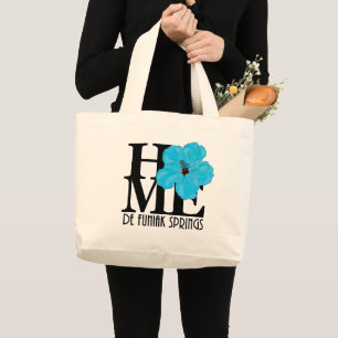 Bolsa Tote Grande Primaveras HOME De Funiak Blue Hibiscus
