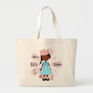 Bolsa Tote Grande Princesa Irmã Africana Americana