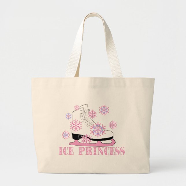 Bolsa Tote Grande Princesa Patinagem do gelo (Frente)