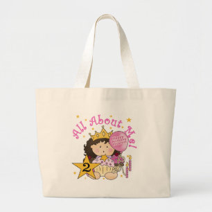 Bolsa Tote Grande Princesa Sobre Mim segundo aniversário